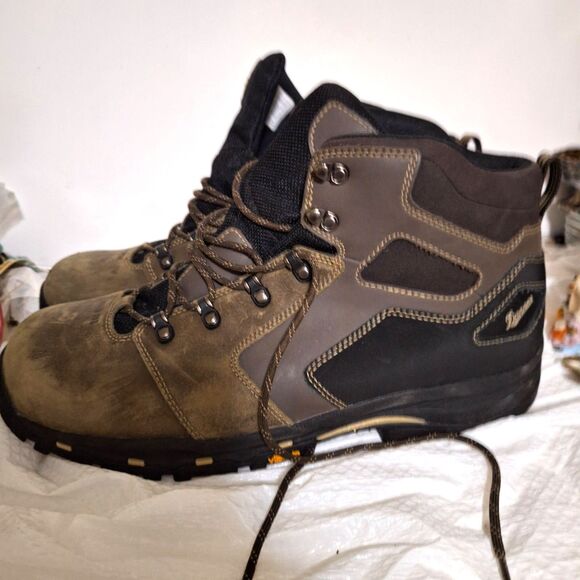 Danner Men's Workboots Vibrum Soles Leather Safety Toe Durable As-Is Size 16 - Picture 2 of 11